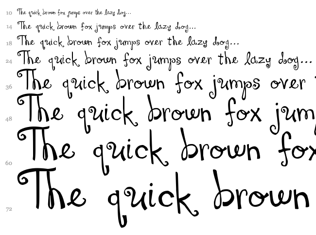 DJB You Make Me Blush font waterfall